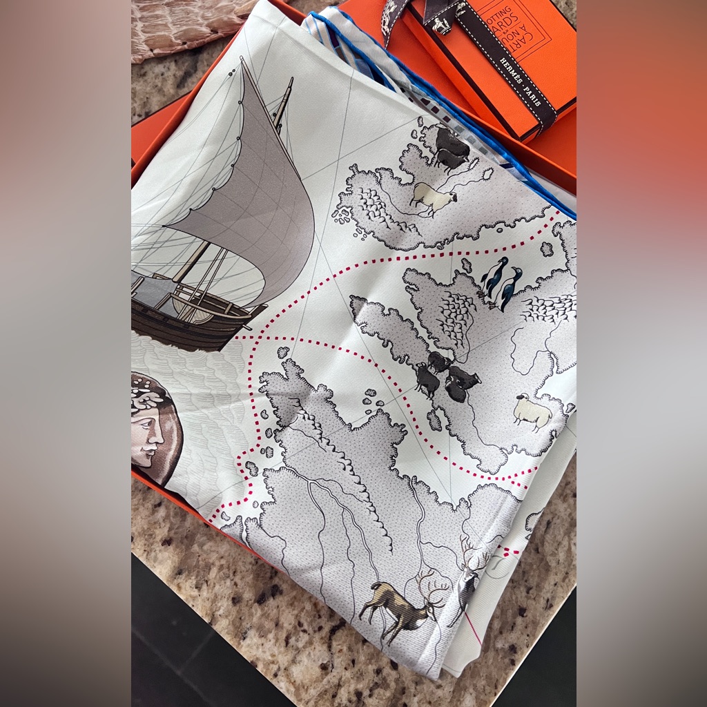 Hermes Le Voyage De Pythas 90 Cm Scarf